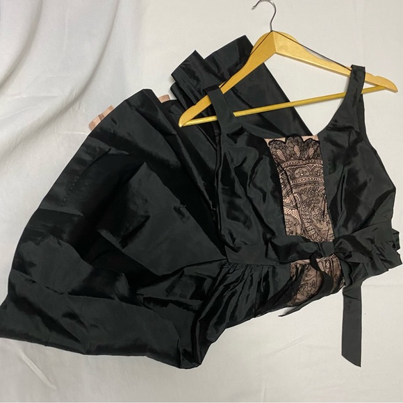 Adrianna Papell Timeless Sleeveless Black Blush Lace Mikado Dress-Sz 2/4 NWT - Picture 4 of 10